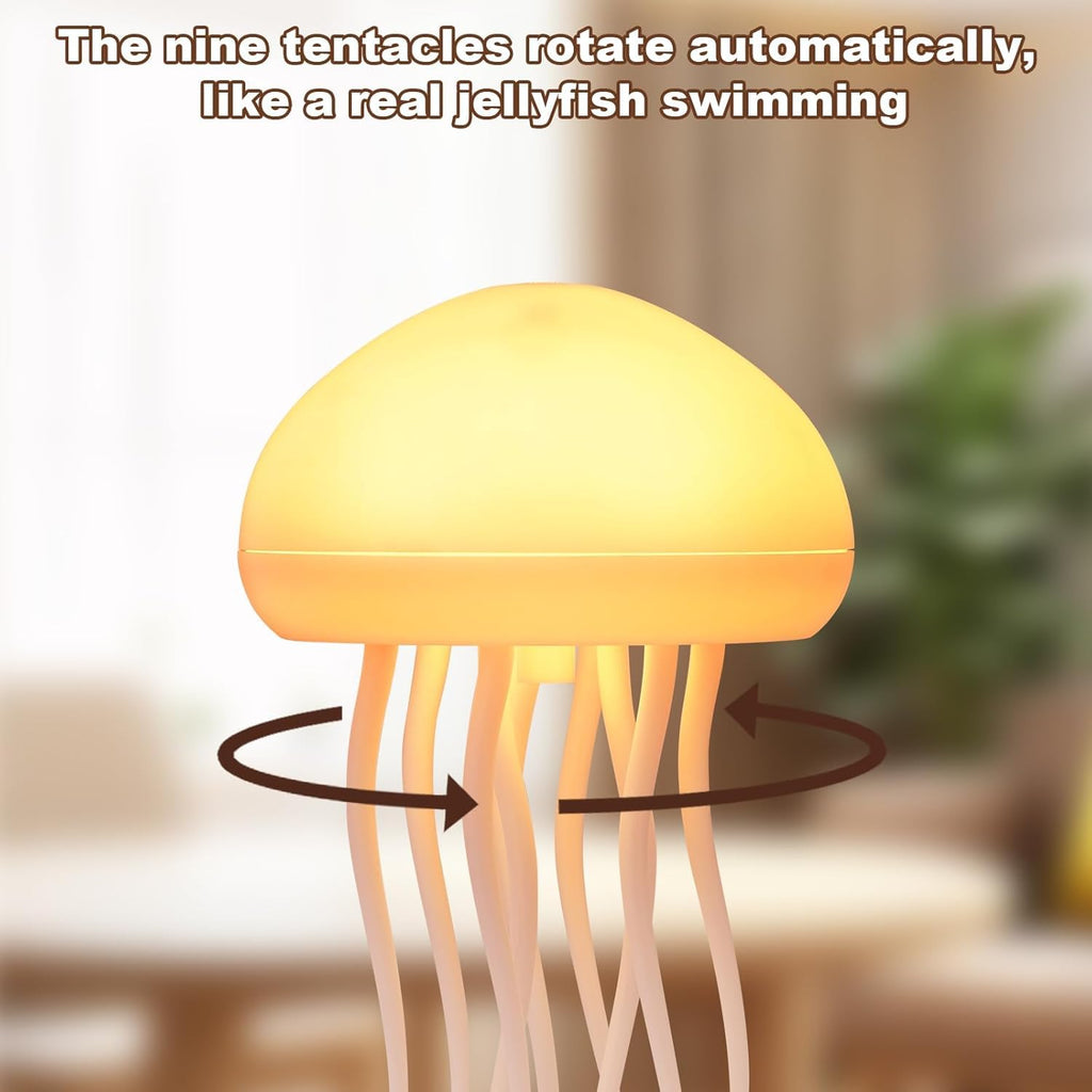 LED Jellyfish Lamp | RGB Gradient Rechargeable Table Lamp with Touch Sensor