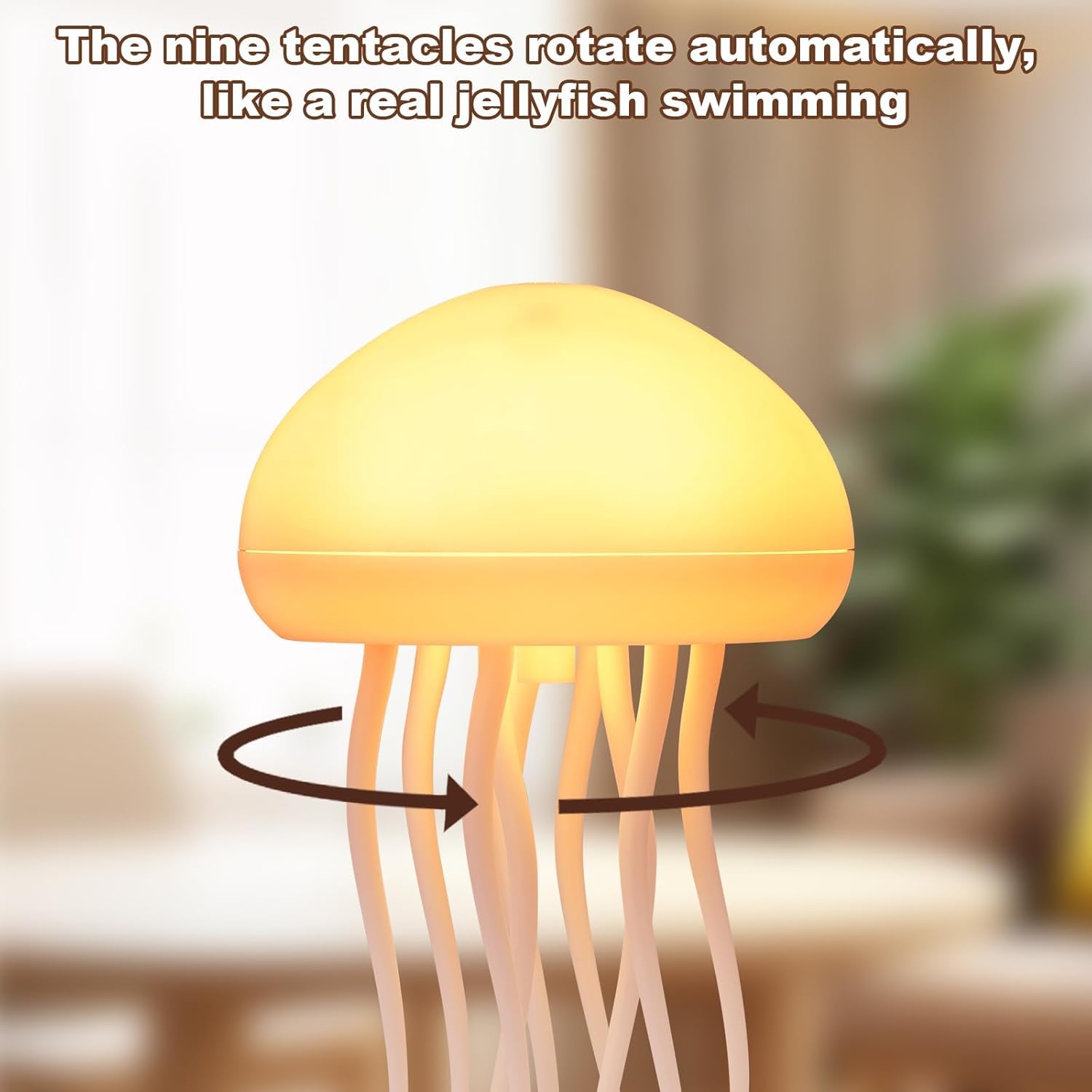 LED Jellyfish Lamp | RGB Gradient Rechargeable Table Lamp with Touch Sensor