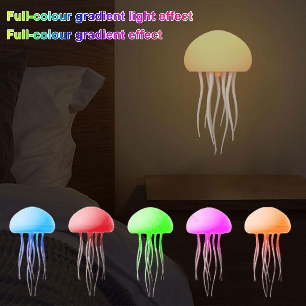 LED Jellyfish Lamp | RGB Gradient Rechargeable Table Lamp with Touch Sensor