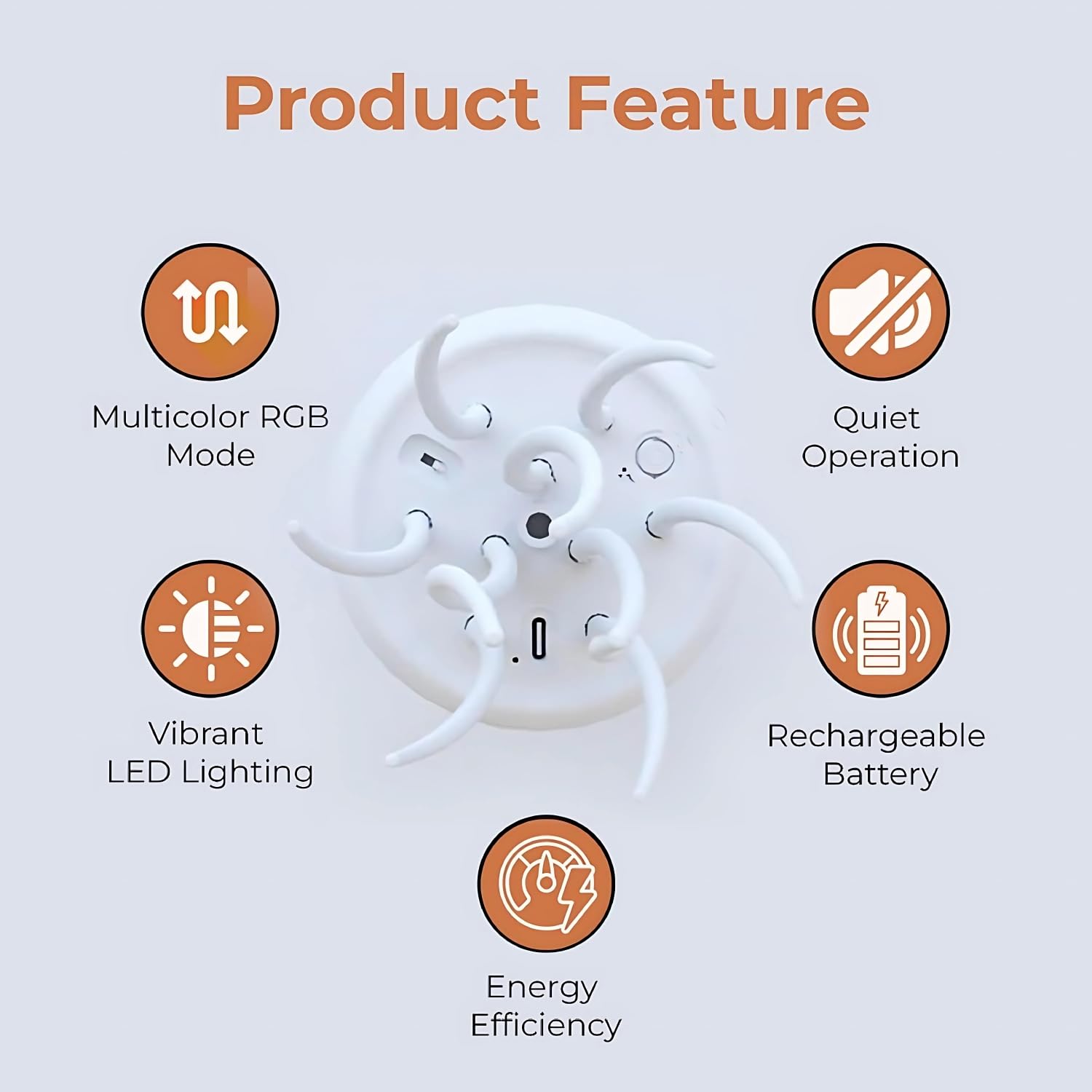 LED Jellyfish Lamp | RGB Gradient Rechargeable Table Lamp with Touch Sensor